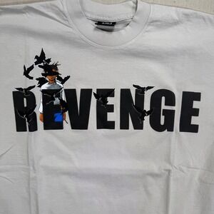 Revenge‎ x Juice WRLD Crows Tee Cement Grey Large DS New in Bag